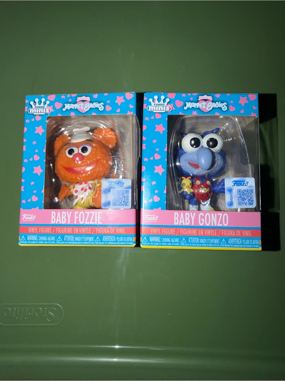 Funko Muppet Babies Baby Fozzie and Baby Gonzo Vinyl Figures - Orange & Blue